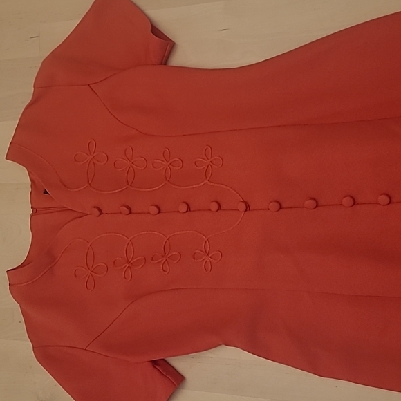 EUC VTG Jaclyn Hart Pink Embroidered Front Dress - Picture 6 of 15